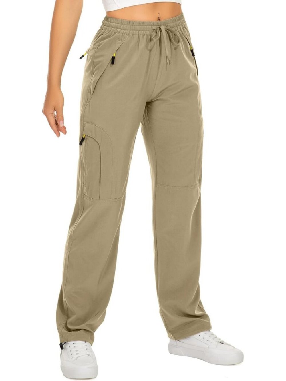 Women’s Quick Dry Hiking Cargo Pants with Zipper Pockets & UPF 50 Protection